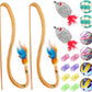Cat Toys Set for Indoor Cats – 18PCS Cat Toys with Teaser Wand, Mouse, Ball, Spring Toys for Kittens, Interactive Cat Teaser Toys for Bored Cats Exercise and Play