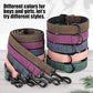 Didog Soft Padded Leather Dog Collar and Leash Set, Adjustable Dog Leash and Collar Set with Metal Buckle, Breathable Dog Collars with 4FT Leather Dog Leash for Small Medium Large Dogs, Brown, L