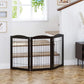 Spirich Freestanding Wire Pet Gate for Dogs, 30 inches Tall Dog Gate for The Houes, Doorway, Stairs, Pet Puppy Safety Fence, 3 Panels