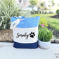 Custom Dog Tote Bag Personalized Dog Mom Gift Dog Toys Totes Pet Gift Custom Pet Bag Gift For Dog Mom Dog Lover Bag (15"L x 15"H x 3"D, Tri-Color Blue)