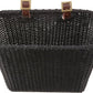 Retrospec Bicycles Cane Woven Rectangular Toto Basket with Authentic Leather Straps and Brass Buckles