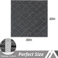 COSY HOMEER Edging Stair Treads Non-Slip Corner Indoor Stair Runners for Wooden Steps,Landing Slip Resistant Stair Rugs Mat for Kids and Dogs,100% Polyester TPE Backing,Black,30x30 inch
