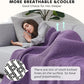 L'AGRATY Knitted Weighted Blanket - 48"x72" 15lbs Cooling Chunky Knit Heavy Blanket for Adults Braided Crochet Throw Thick Cable Yarn Knit Decorative No Beads Evenly Weighted Machine Washable