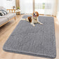 Smiry Dog Door Mat for Muddy Paws 59x35, Absorbs Moisture and Dirt Doormat, Non-Slip Washable Quick Dry Chenille Front Door Mat Indoor Entrance, Entryway Carpet for Inside Floor, Grey