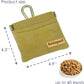 Dog Treat Pouch, Brown Pocket Sized Pet Training Pouch, Cotton Fabric, Hand Free Dog Walking Bag with Carabiner, Self-Closing Pet Feed Snack Reward, for Puppy Travel or Outdoor Use