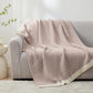 Snuggle Sac Heather Taupe Throw Blanket for Couch, Reversible Super Soft Knitted Blankets Warm Cozy Knit Fuzzy Plush Lightweight Throws for Sofa, Bed, Camping, Picnic, Taupe, 50x60 inches