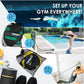 Swimming Resistance Band with Hand Paddles, Stretch Cord, Fitness Bands for Swimming, Training Equipment, Arm Strength Exercise, Powercord - Including Exercises - Medium Green