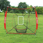 7'X7' Baseball Softball Practice Net,Pitching Net,Batting Net,with Baseball Tee,Bonus Strike Zone and Bow Frame,for Hitting,Pitching, Catching