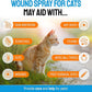 Cat Wound Care Spray with Silver – Wounds, Rashes, Hot Spots, Itch, Scratching, Irritation, Bites & Burns – Use a Cat Cone to Prevent Licking – Safe Formula – 4 Oz