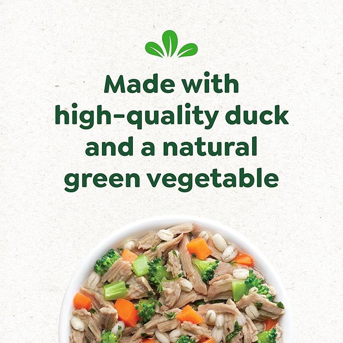 Greenies Smart Topper High Protein Wet Mix-in for Dogs, Duck, Broccoli, Carrots & Barley Recipe in Vitabroth Broth - Bone Broth + Vitamins E & B1, 10 Count