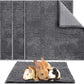 Amylove 4 Pcs Guinea Pig Cage Liner Guinea Pig Bedding Washable Fleece Pee Pads Reusable Small Animals Training Mat Small Animal Sleeping Bed for Bunny Hamster(Dark Gray,12 x 12 Inch)