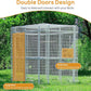 Large Bird Cage for Parakeets Outdoor Bird Aviary Parrot Cage with Perch, Walk-in Heavy Duty Birdcage for Macaws Canaries Parrots Budgie Lovebirds, White