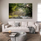 Nature Wall Art Prints - Ocean Forest Mountain Lake Canvas Landscapes - Small to Extra Large Living Room Bedroom Kitchen Bathroom Décor (Rocky River in the Woods, 55L" x 83W"- 3 Panels)