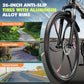 26 Inch Folding Mountain Bike, 21 Speed Full Suspension Bicycle with High-Carbon Steel, Dual Disc Brake Non-Slip Quick Release tire Folding Bicycle for Adults/Men/Women