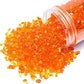 TWINKLING High Luster Fire Glass Gravel Stone Glitter,Broken Glass,Fire Gems Chips,Crushed Glass for Fire Pit Crafts Resin Art Aquarium Garden Decoration,3-6mm,1-Pound Jar (Orange Red)