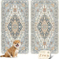 nunubaby Washable Pee Pads for Dogs, Stylish, Non-Slip and Leak-Proof Pee Pads. Reusable Potty Pads for Dogs for Crates and Floors.(Beige/Multi, 24" x48" )