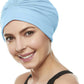 BEEMO Swim Caps for Women Swimming Turban Polyester Latex Lined Pleated for Ladies