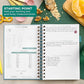 Clever Fox Food Journal Spiral - Daily Food Diary, Meal Prep Planner to Track Calories & Nutrients, Weight Loss Tracker Notebook (Aquamarine)