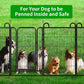 Dog Playpen Outdoor 24 Panels Heavy Duty Dog Fence 40" Height Anti-Rust with Doors Portable for RV Camping Yard, Total 54FT, 227 Sq.ft, Snowy Black