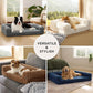 Bedsure Orthopedic Dog Beds Large Sized Dog, Waterproof Memory Foam Pet Bed with Sides, Non-Slip Bottom and Egg-Crate Foam Large Pet Couch Sofa with Washable Removable Corduroy Cover, Grey