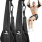 DMoose Fitness Hanging Ab Straps for Pull Up Bar & Core Strength Training - Soft Padded Exercise Straps for Ab Swing & Leg Raises, Hang Bar Strap with 2 Steel Carabiners - Abs Equipment for Home & Gym