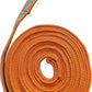 Soft Padded Lunge Line Rein Lead for Horses 27ft Looped Handle Swivel Clip (Orange/Turquoise)