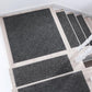 COSY HOMEER Edging Stair Treads Non-Slip Corner Indoor Stair Runners for Wooden Steps,Landing Slip Resistant Stair Rugs Mat for Kids and Dogs,100% Polyester TPE Backing,Black,30x30 inch