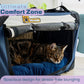 Extra Large Dog Cat Puppy Carrier 20"x13"x13" Foldable Soft Sided Travel Crate Portable Pet Kennel With Cushion Reduces Anxiety Saves Space Easy Vet Visits Secure Triple Entry Mesh Lightweight Durable