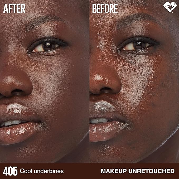 Maybelline Super Stay Lumi-Matte Foundation, Lightweight and Buildable Full Coverage Foundation Makeup For Up To 30HR Wear, 405, 1 Count