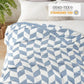 Snuggle Sac Chevron Throw Blanket for Couch, Reversible Super Soft Warm Blankets Cozy Knit Fuzzy Plush Lightweight Throws for Sofa, Bed, Camping, Blue, 50x60 inches