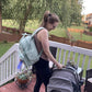 RUVALINO Diaper Bag Backpack-Multifunction Baby Travel Bag with Changing pad, Insulated Bottle Holders & Pacifier Case, Large Capacity, Waterproof, Mint Green