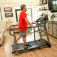Senior Fitness Treadmill, 400 lb Capacity, Safe Design with Full-Length Rails, Low Step-Up Height, 0.2–4 MPH Motorized Walking Treadmill for Elderly, Recovery & Home Exercise