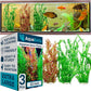 3PCS Artificial Aquarium Plants Set Extra Large - Big Natural Looking Plastic Decoration for Fish, Axolotl and Turtle Tanks – Tall Realistic Tank, Swamp and Pond Fake Plant Decorations.