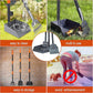 Niubya Pooper Scooper for Dogs, Metal Poop Scooper Tray Spade and Rake Set, Poop Scoop with Adjustable Long Handle, Dog Pooper Scooper for Pet Waste Removal