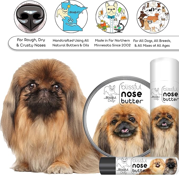 The Blissful Dog Pekingese Unscented Nose Butter - Dog Nose Butter, 0.15 Ounce