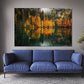 Nature Wall Art Prints - Ocean Forest Mountain Lake Canvas Landscapes - Small to Extra Large Living Room Bedroom Kitchen Bathroom Décor (Autumn by the Lake, 28L" x 41W")