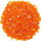 TWINKLING High Luster Fire Glass Gravel Stone Glitter,Broken Glass,Fire Gems Chips,Crushed Glass for Fire Pit Crafts Resin Art Aquarium Garden Decoration,3-6mm,1-Pound Jar (Orange Red)