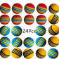 24 Pcs Colorful Soft Foam Rainbow Play Balls for Pet Dog and Cat (42cm) Ethylene Vinyl Acetate
