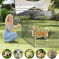 Foldable Dog Playpen 30" Height 8 Panels Metal Exercise Pen No Door - Indoor/Outdoor Puppy Playpen for Small Dogs, Portable Pet Fence for Yard Garden Camping, Black