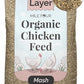 Organic Chicken Feed – Layer Mash, Non-GMO, USA Grown, 16% Protein, Corn-Free, Soy-Free, Non-Medicated Feed for Chickens, 23 lbs