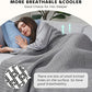 L'AGRATY Knitted Weighted Blanket - 50"x60" 10lbs Cooling Chunky Knit Heavy Blanket for Adults Braided Crochet Throw Thick Cable Yarn Knit Decorative No Beads Evenly Weighted Machine Washable