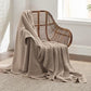 Bedsure 100% Cotton Blanket Twin XL Size for College Dorm - Breathable and Soft, Waffle Weave Twin Blanket for Summer, Dorm Room Essentials, Taupe, 66x90 inches