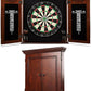Barrington Dartboard Multiple Styles Pre-Assembled Wood Dartboard Cabinet Collection with 18” Bristle Dartboard & Steel Tip Dart Set, Perfect for Cricket Games