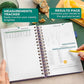 Clever Fox Food Journal Spiral - Daily Food Diary, Meal Prep Planner to Track Calories & Nutrients, Weight Loss Tracker Notebook (Lavender)