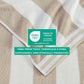 Great Bay Home 100% Cotton Velour 4 Pack Beach Towels 30" x 60" - Taupe Cabana Stripe Pool Towels - Quick Dry, Large Swim Towels