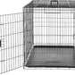Amazon Basics Durable, Foldable Metal Wire Dog Crate with Tray, Single Door, 48 x 30 x 32.5 in, Black