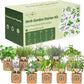 10 Indoor Herb Garden Kit- Burlap Pots, Organic Seeds, Herb Garden Planter Indoor Kit, Easy Window & Kitchen Herbs Growing Kit, Cilantro, Basil, Sage, Oregano, Parsley, Dill, Chives etc.