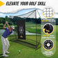 PodiuMax Golf Net, 10x7ft Golf Practice Net with Noise Reduce Silk Target Driving Real Balls, Hitting Nets for Backyard Garage, Improve Chipping Putting Pitching, Gift for Men & Golfers