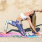 YOGA DESIGN LAB | The Combo Yoga Mat | 2-in-1 Mat+Towel | Eco Luxury | Ideal for Hot Yoga, Power, Bikram, Ashtanga, Sweat | Studio Quality | Includes Carrying Strap!
