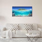 Tropical Island Coral Reef Landscape Canvas Wall Art for Living Room,Unique View Split Waterline Scenery,Beautiful Nature Summer Travel Scenic Picture Print Artwork Painting Decor,Inner Frame 30x60
